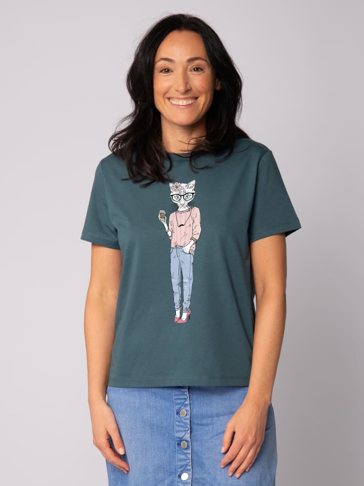 Футболка Хипстерский кот с усами в бензиновом цвете wat Apparel
Футболка Хипстерский кот с усами в бензиновом цвете wat Apparel