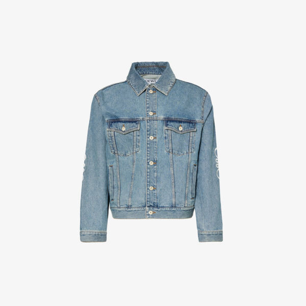 Джинсовая куртка с воротником и декором Anagram Loewe, синий
Джинсовая куртка с воротником и декором Anagram Loewe, синий