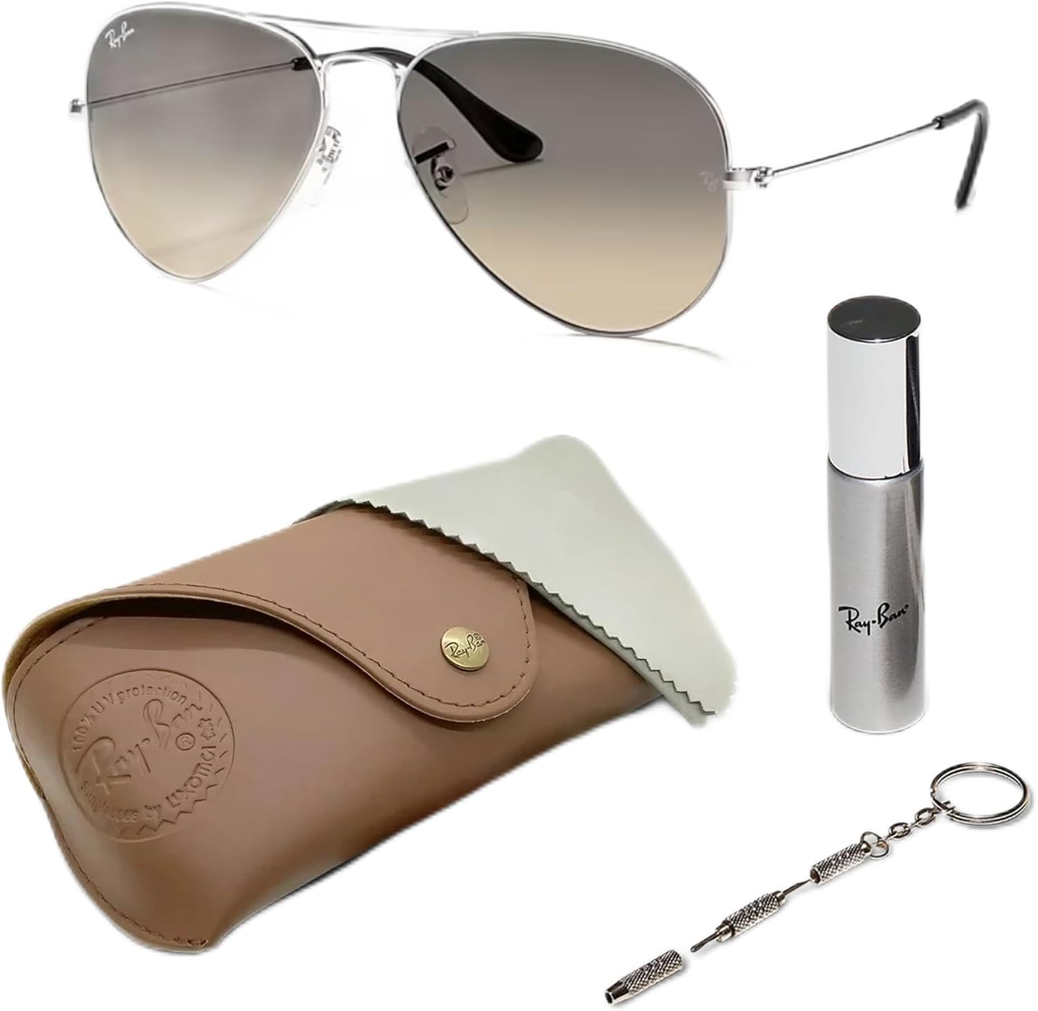 Солнцезащитные очки Ray-Ban RB3025 AVIATOR GRADIENT в форме «пилот» для мужчин и женщин, в комплекте с официальным набором очков RAYBAN, Polished Silver Frame | Grey Gradient Lens
Солнцезащитные очки Ray-Ban RB3025 AVIATOR GRADIENT в форме «пилот» для мужчин и женщин, в комплекте с официальным набором очков RAYBAN, Polished Silver Frame | Grey Gradient Lens