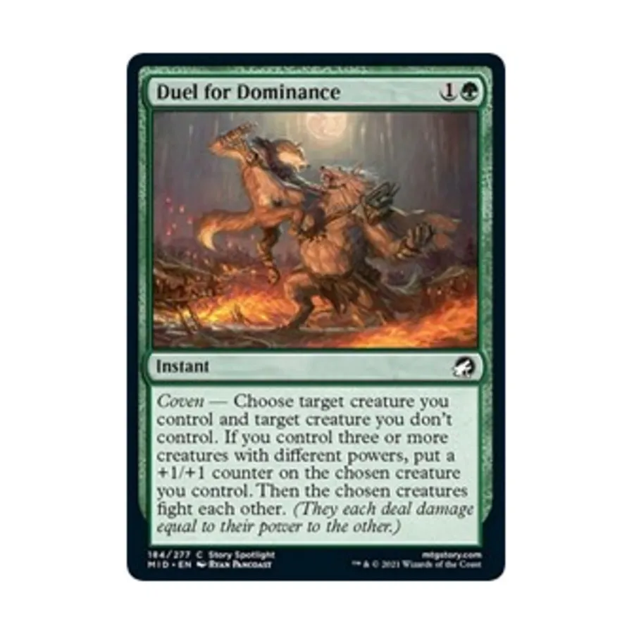 CCG Дуэль за доминирование (С), MTG - Innistrad - Midnight Hunt
CCG Дуэль за доминирование (С), MTG - Innistrad - Midnight Hunt
