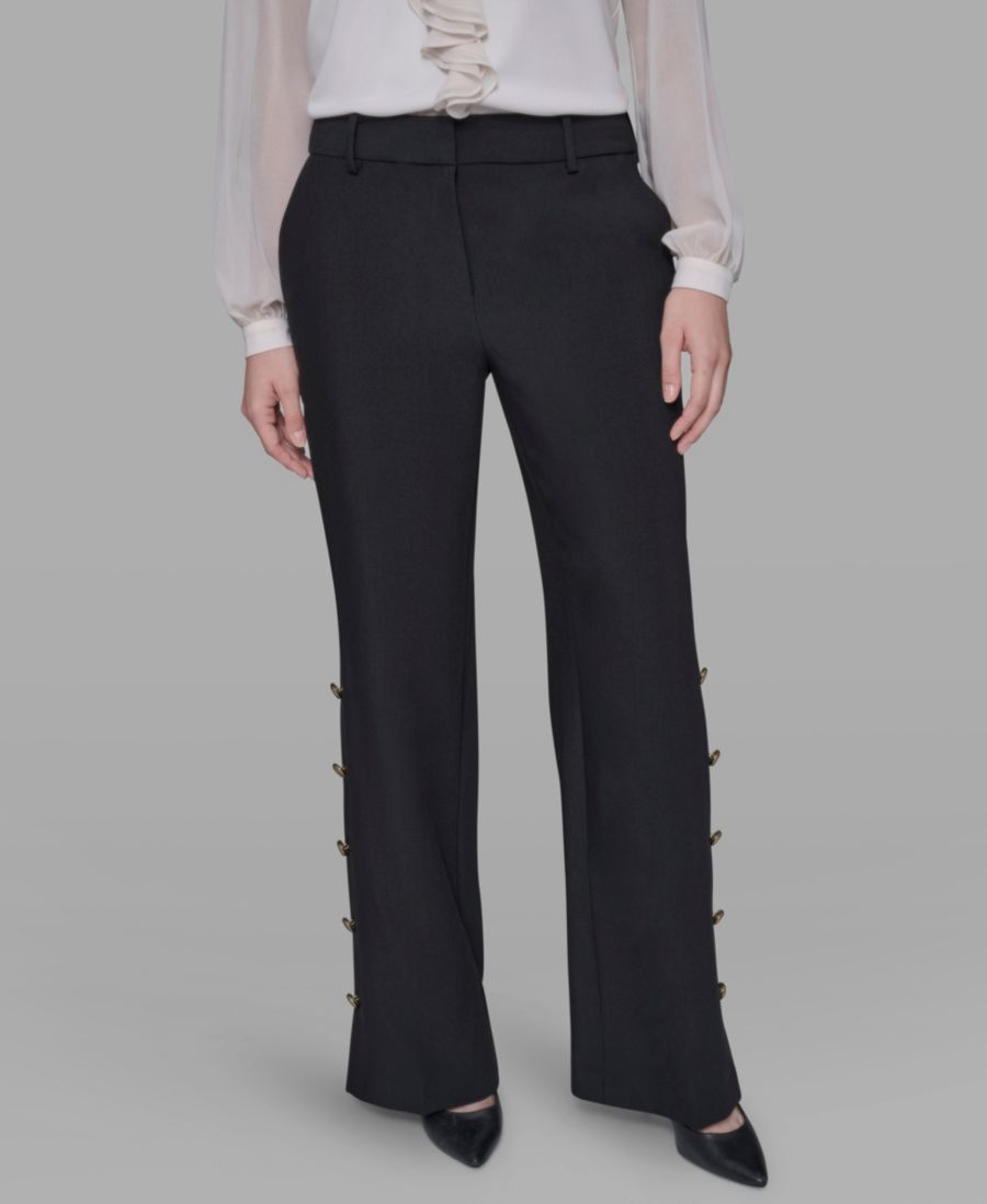 Женские брюки-клеш со средней посадкой KARL LAGERFELD PARIS, Black
Женские брюки-клеш со средней посадкой KARL LAGERFELD PARIS, Black