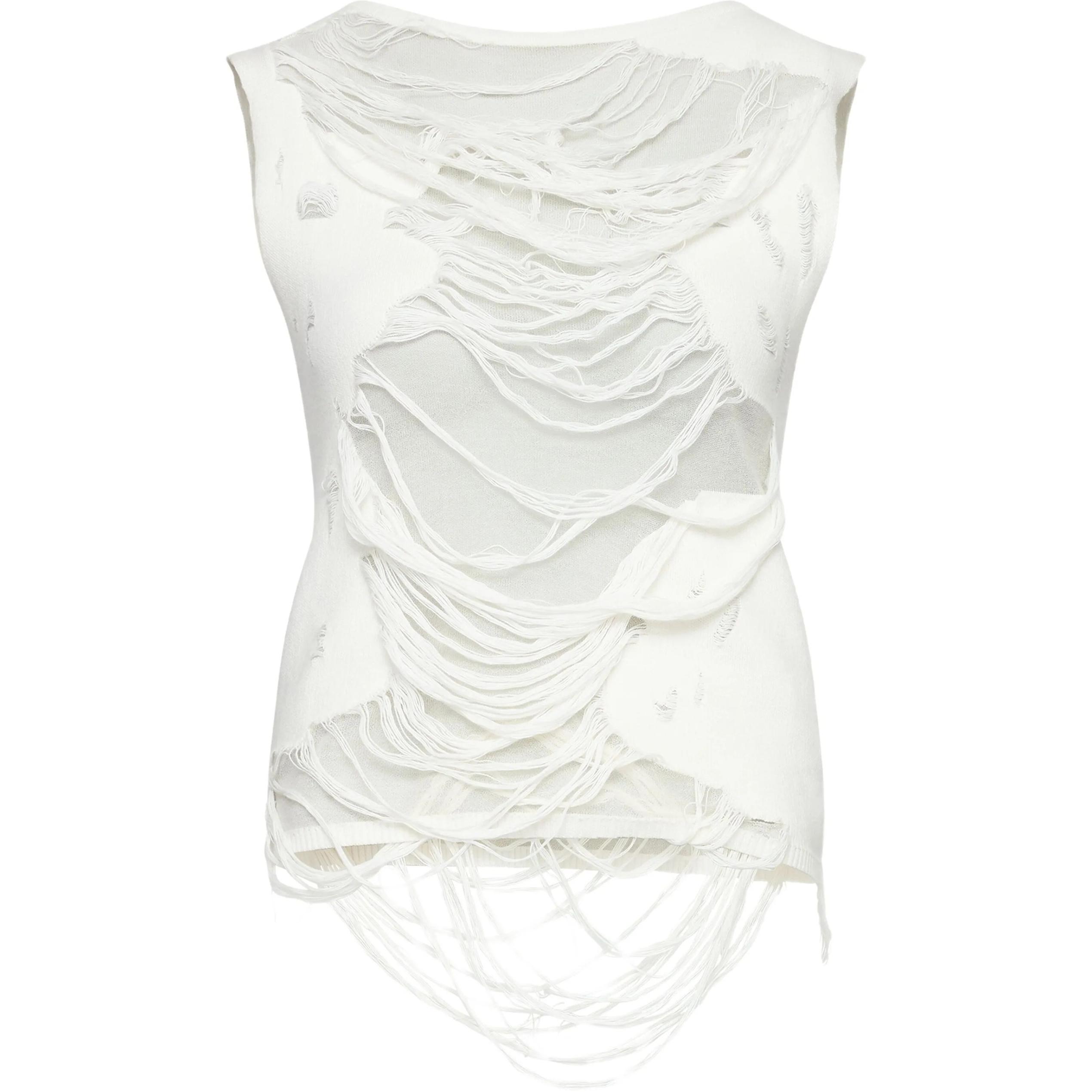 Потрепанный топ MM6 Maison Margiela, белый
Потрепанный топ MM6 Maison Margiela, белый