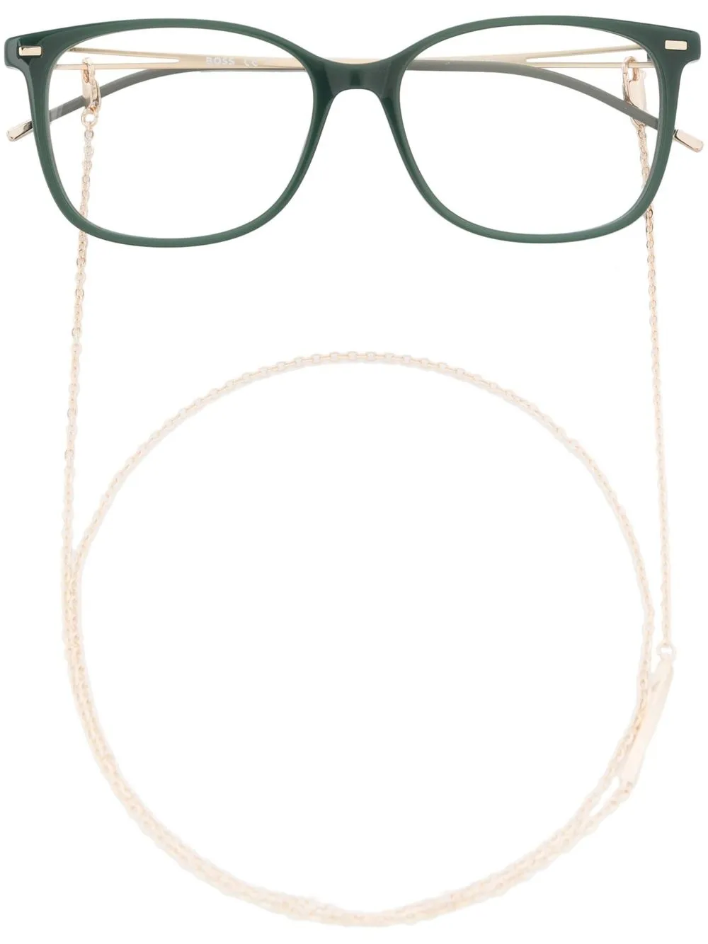 Очки в прямоугольной оправе BOSS, зеленый
Очки в прямоугольной оправе BOSS, зеленый