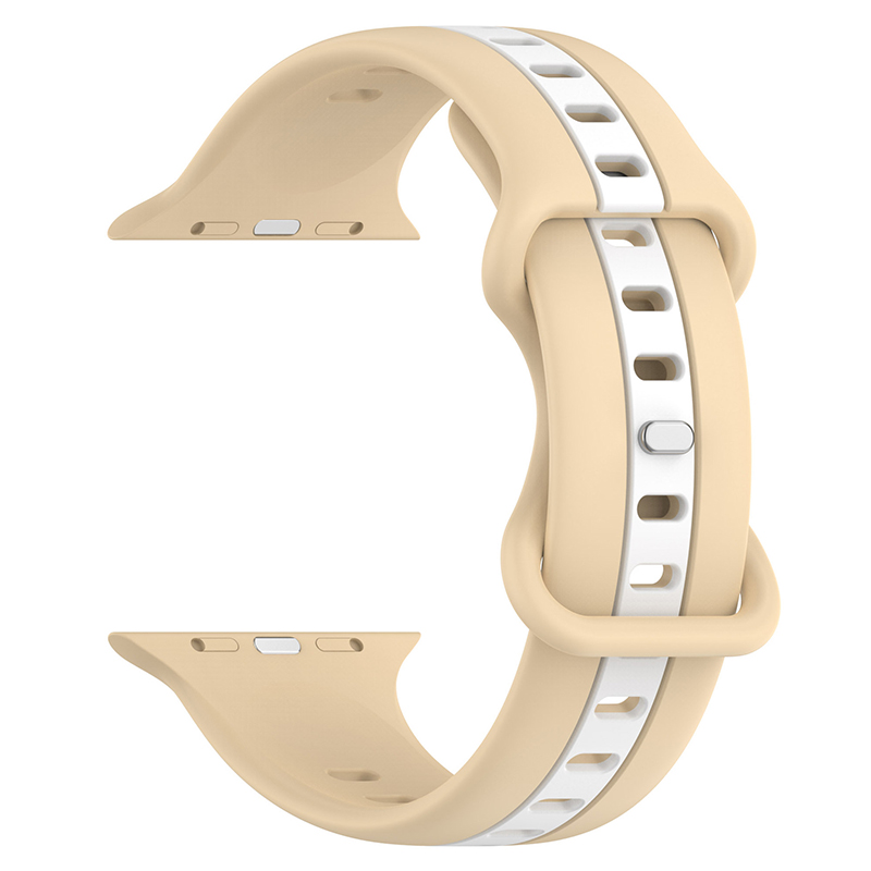 Ремешок для часов Совместим со всеми устройствами 49 мм Силиконовый материал Wepro, Хаки и Белый 
Ремешок для часов Совместим со всеми устройствами 49 мм Силиконовый материал Wepro, Хаки и Белый