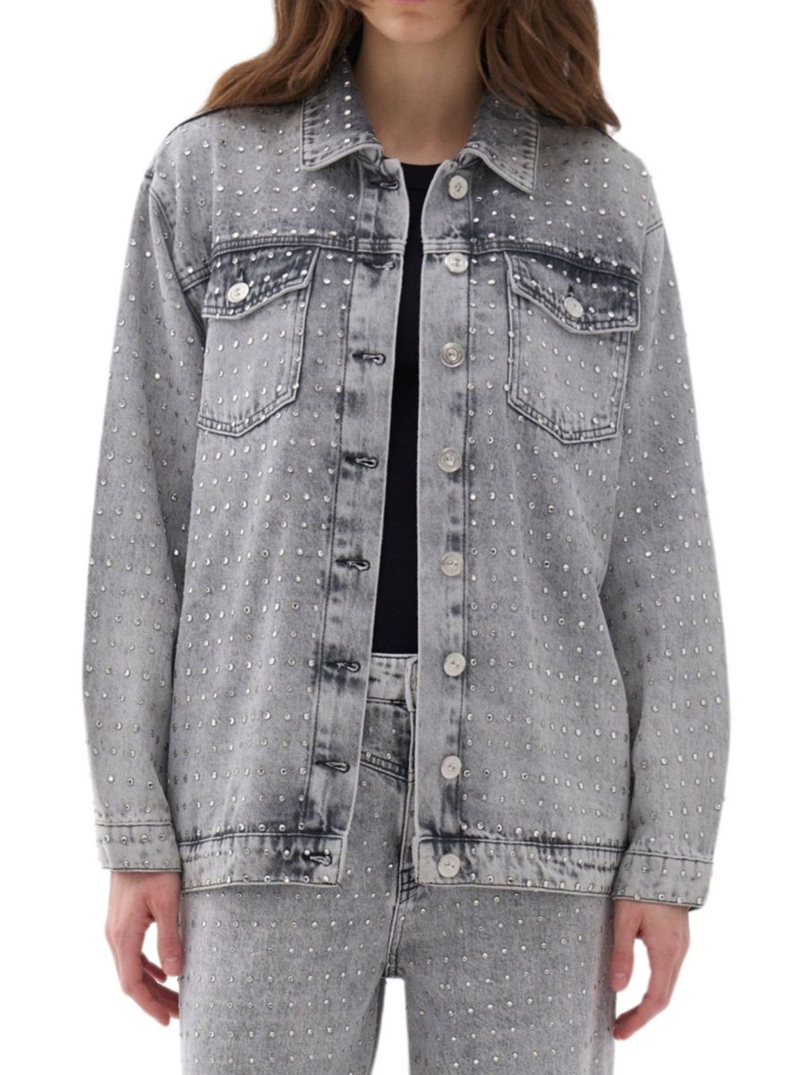Украшенная свободная джинсовая куртка Nocturne, серый
Украшенная свободная джинсовая куртка Nocturne, серый