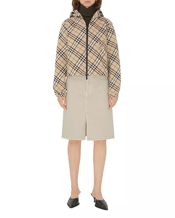 Куртка с капюшоном в клетку Burberry, бежевый
Куртка с капюшоном в клетку Burberry, бежевый