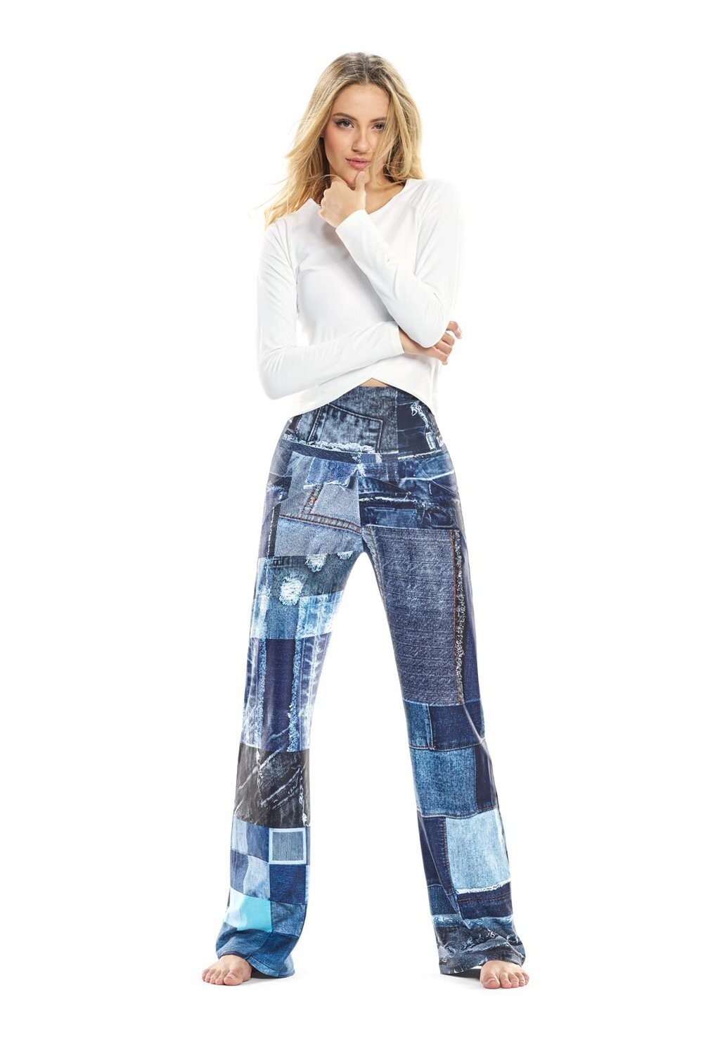 Прямые джинсы Winshape, пэчворк синий
Прямые джинсы Winshape, пэчворк синий