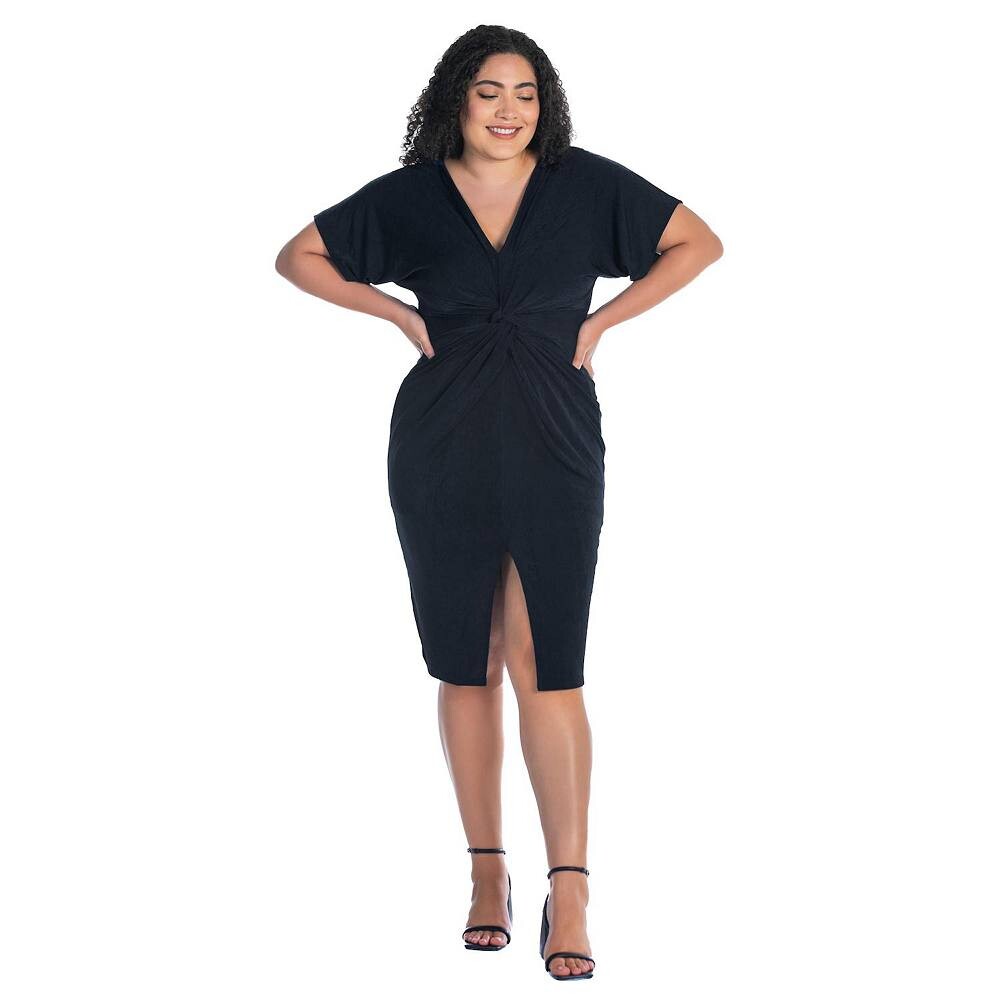 Плюс размер 24Seven Comfort Apparel Платье с короткими рукавами и v-образным вырезом, закрученным спереди и разрезом подол, черный
Плюс размер 24Seven Comfort Apparel Платье с короткими рукавами и v-образным вырезом, закрученным спереди и разрезом подол, черный