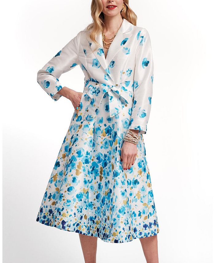 Люсиль Платье-рапа с карманами из поли-дупиона Full of Posies Frances Valentine, синий
Люсиль Платье-рапа с карманами из поли-дупиона Full of Posies Frances Valentine, синий