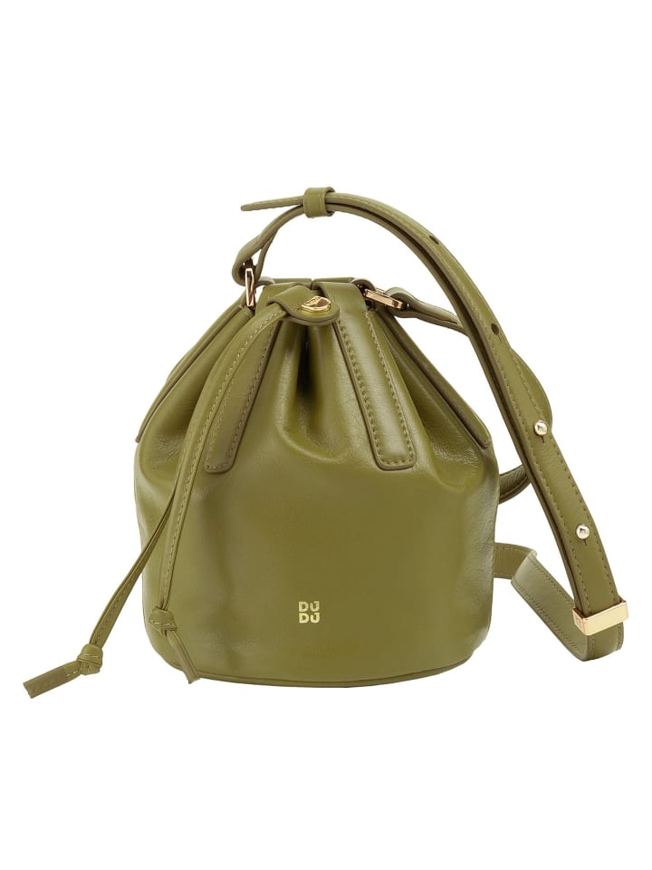 DuDu Кожаная сумка-ведро Filicudi, 14 см, оливкового цвета
DuDu Кожаная сумка-ведро Filicudi, 14 см, оливкового цвета