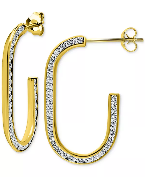 Овальные серьги-кольца с кубическим цирконием в канальной оправе из стерлингового серебра, эксклюзивно в Macy's Giani Bernini, gold
Овальные серьги-кольца с кубическим цирконием в канальной оправе из стерлингового серебра, эксклюзивно в Macy's Giani Bernini, gold