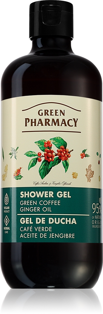 Гель для душа с зеленым кофе и маслом имбиря Green Pharmacy, 500 мл
Гель для душа с зеленым кофе и маслом имбиря Green Pharmacy, 500 мл