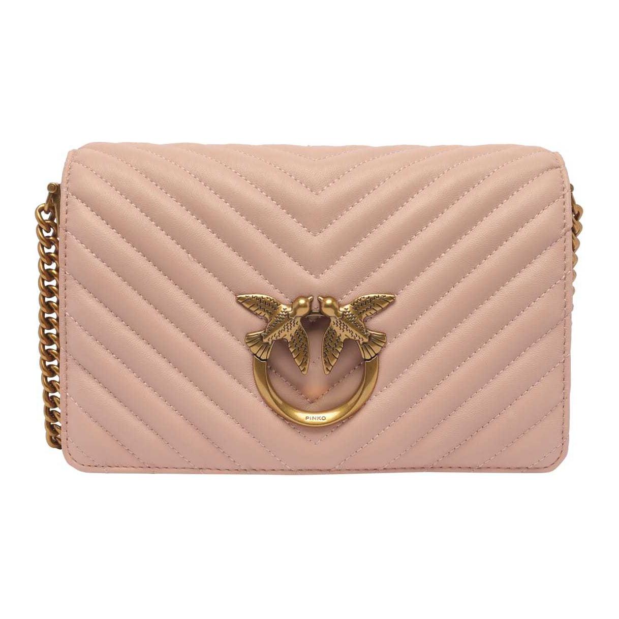 PINKO Кожаная сумка кросс-боди, женская наплечная сумка pink
PINKO Кожаная сумка кросс-боди, женская наплечная сумка pink