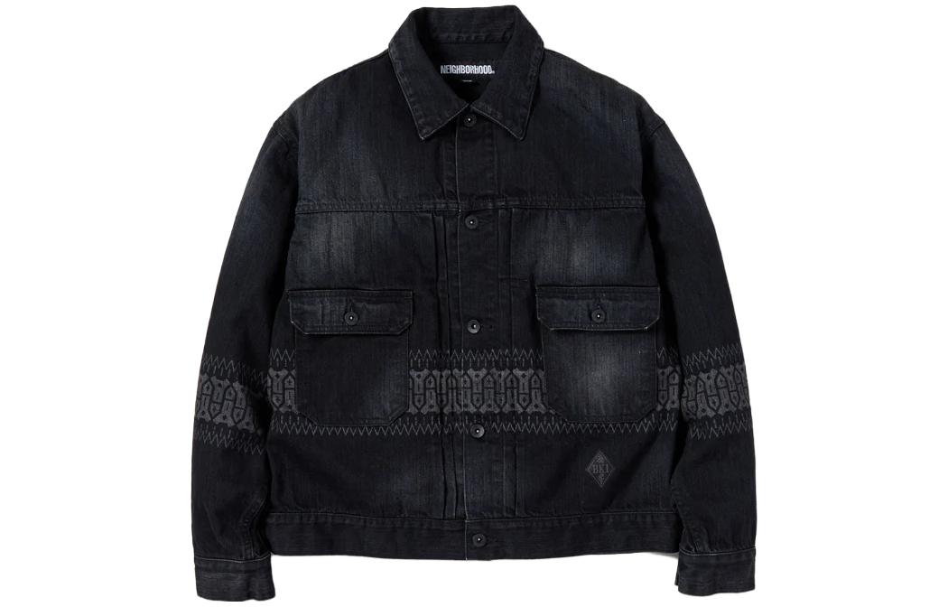 NEIGHBORHOOD Джинсовая куртка мужская черная, Black 
NEIGHBORHOOD Джинсовая куртка мужская черная, Black