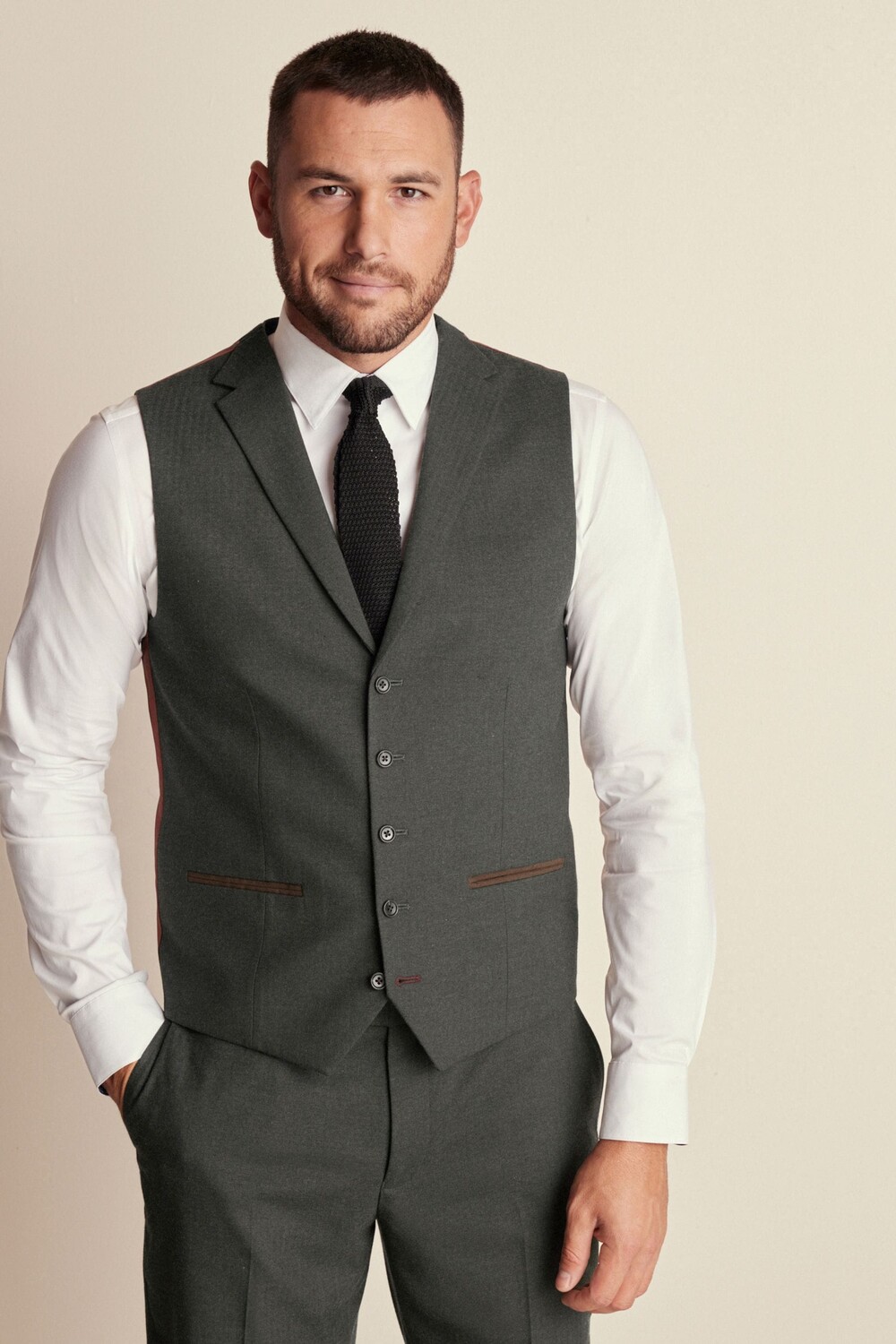 Костюмный жилет с узором «елочка» Next, зеленый
Костюмный жилет с узором «елочка» Next, зеленый