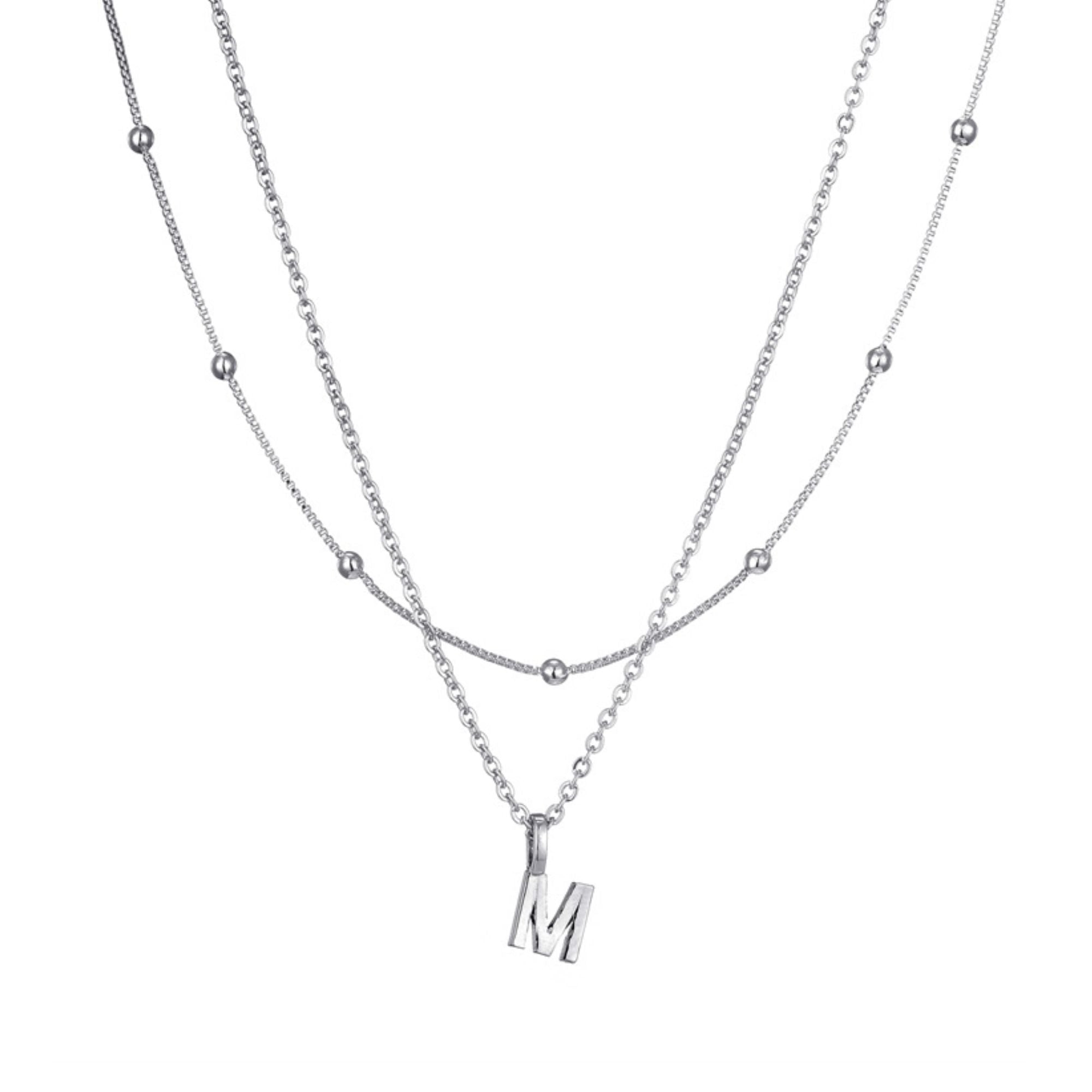 Посеребренное многослойное ожерелье с инициалами Adornia, Silver-M
Посеребренное многослойное ожерелье с инициалами Adornia, Silver-M