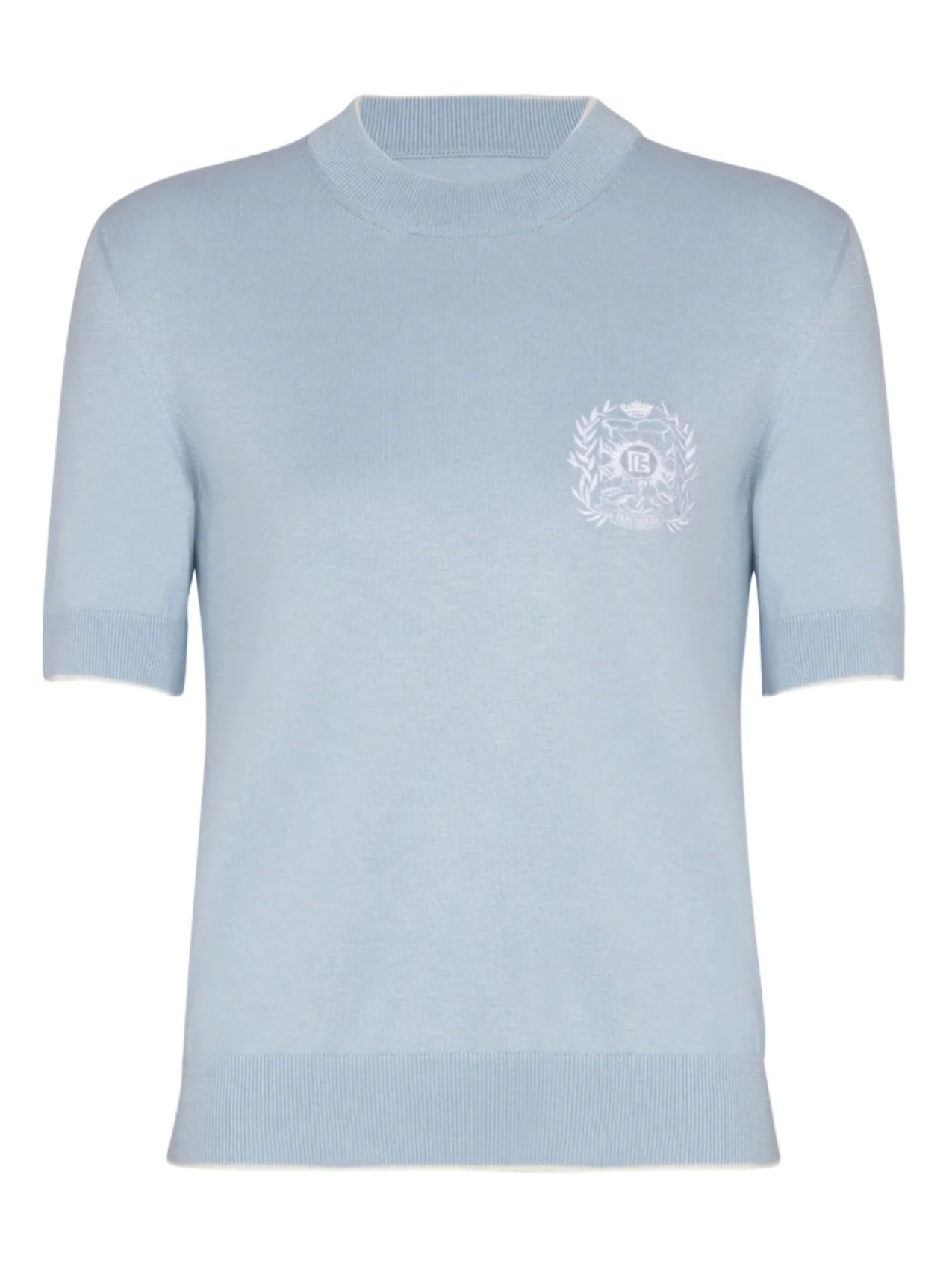 Balmain футболка с вышивкой, синий 
Balmain футболка с вышивкой, синий