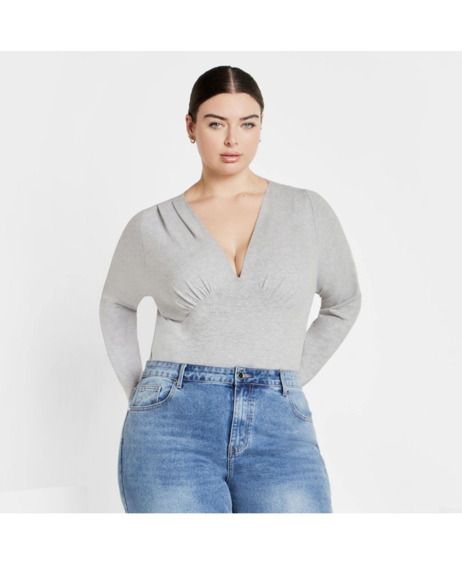 Женский боди Amelila с плиссировкой CITY CHIC, Grey marle
Женский боди Amelila с плиссировкой CITY CHIC, Grey marle