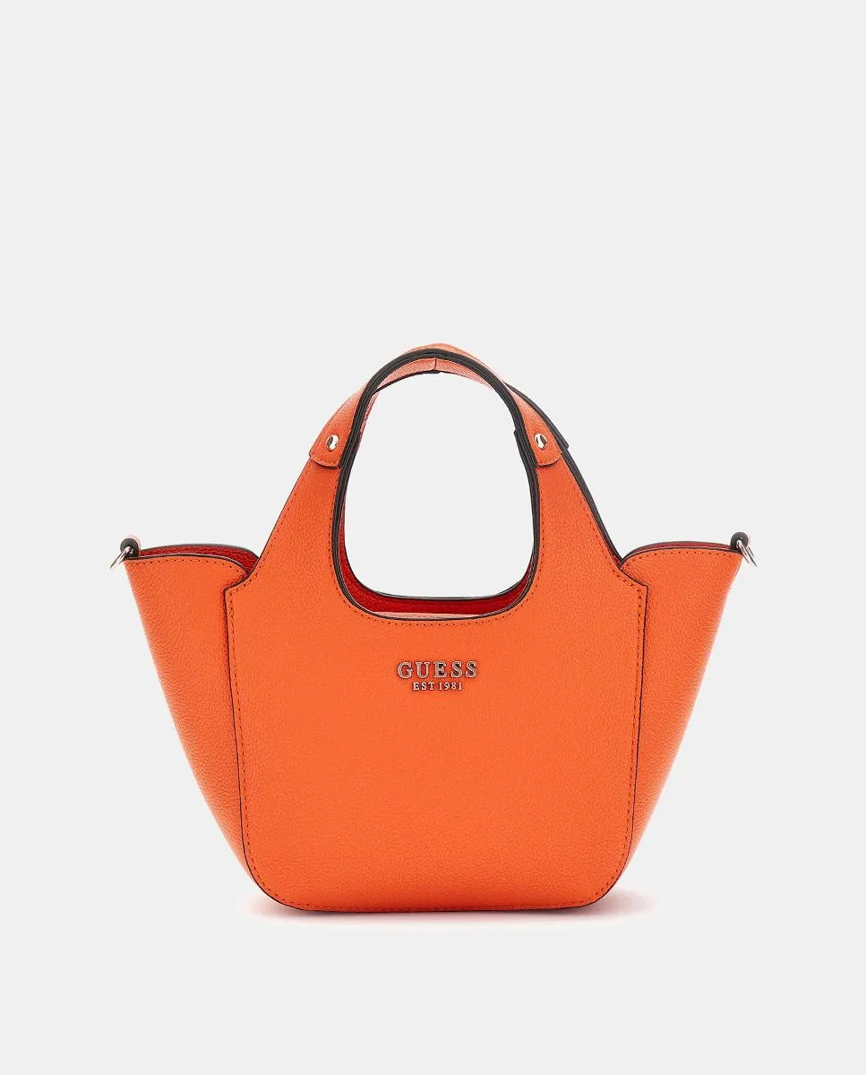 Маленькая сумка-тоут с магнитной застежкой и косметичкой Guess, оранжевый
Маленькая сумка-тоут с магнитной застежкой и косметичкой Guess, оранжевый