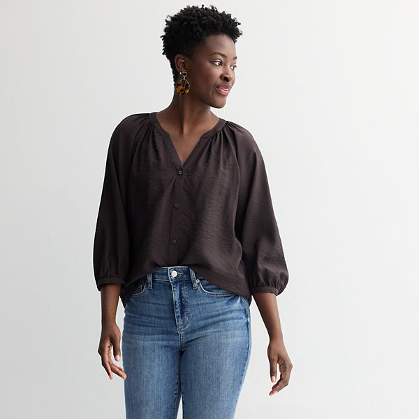 Крестьянский топ на пуговицах Petite Sonoma Goods For Life, Laney Plum
Крестьянский топ на пуговицах Petite Sonoma Goods For Life, Laney Plum