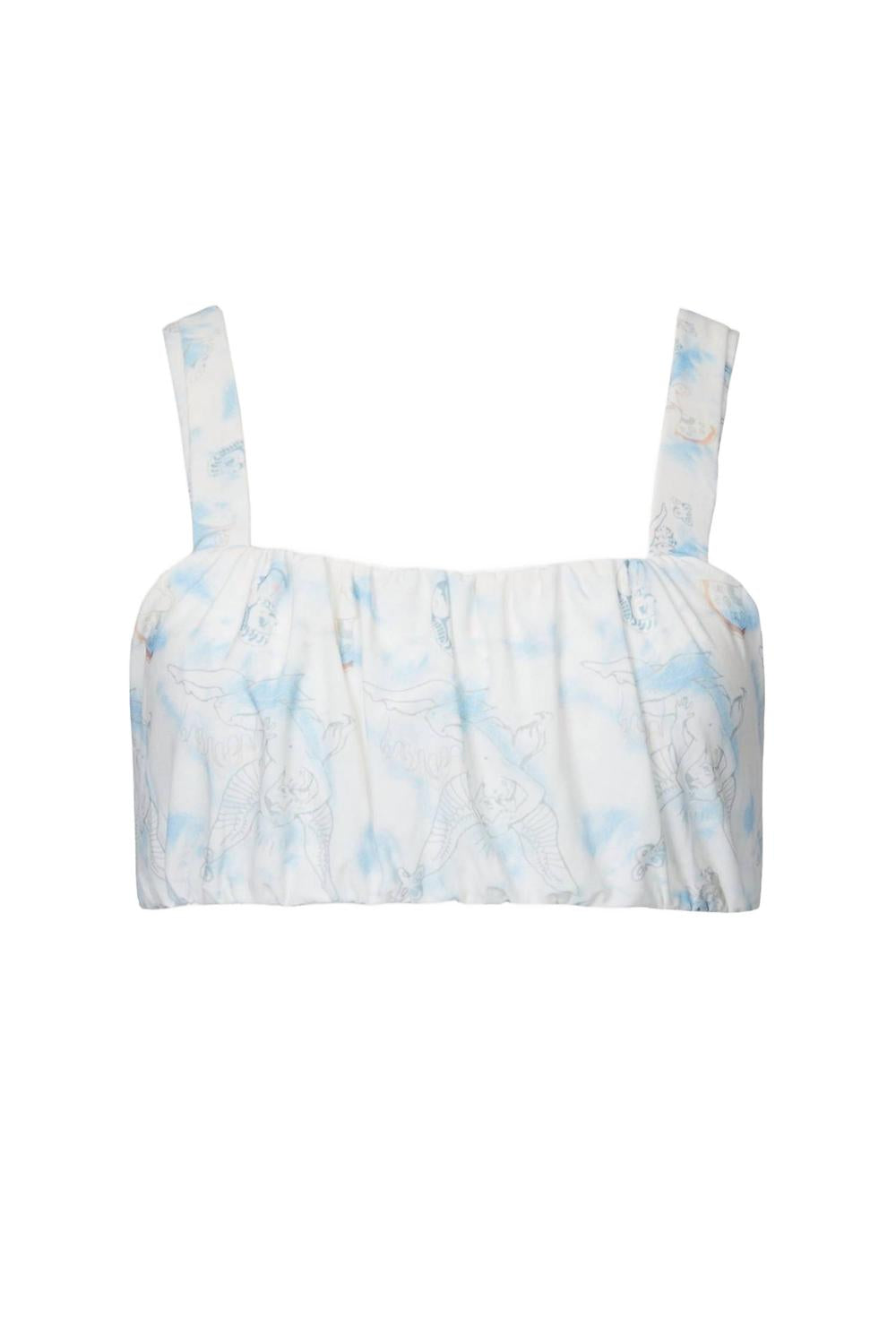 Бюстгальтер-бралетт Stuck On Cupid со сборками из эластичного трикотажа кремового/синего цвета ZEMETA
Бюстгальтер-бралетт Stuck On Cupid со сборками из эластичного трикотажа кремового/синего цвета ZEMETA