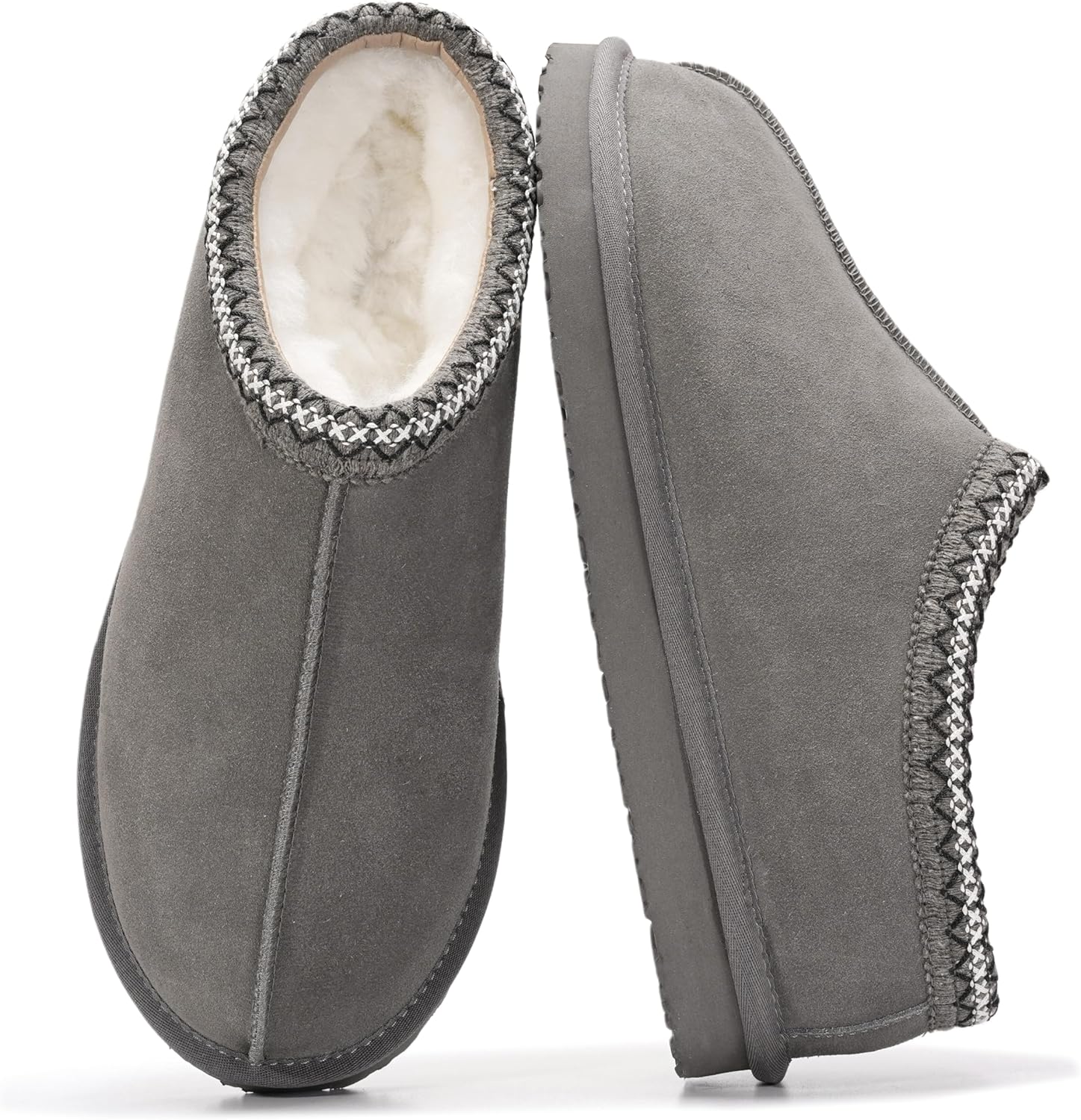 Мужские тапочки Project Cloud из 100 натуральной кожи с австралийской овчиной и стелькой с эффектом памяти, для улицы и дома - Нескользящие пушистые мужские туфли, серый
Мужские тапочки Project Cloud из 100 натуральной кожи с австралийской овчиной и стелькой с эффектом памяти, для улицы и дома - Нескользящие пушистые мужские туфли, серый