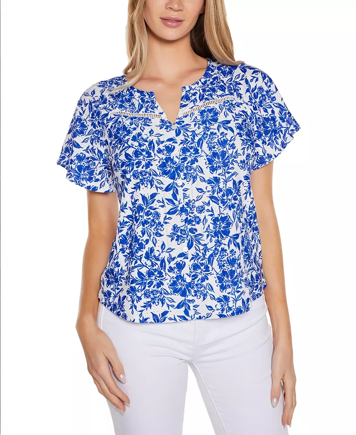 Женский вязаный топ с коротким рукавом, цветочным принтом и ажурной отделкой Belldini, мультиколор
Женский вязаный топ с коротким рукавом, цветочным принтом и ажурной отделкой Belldini, мультиколор