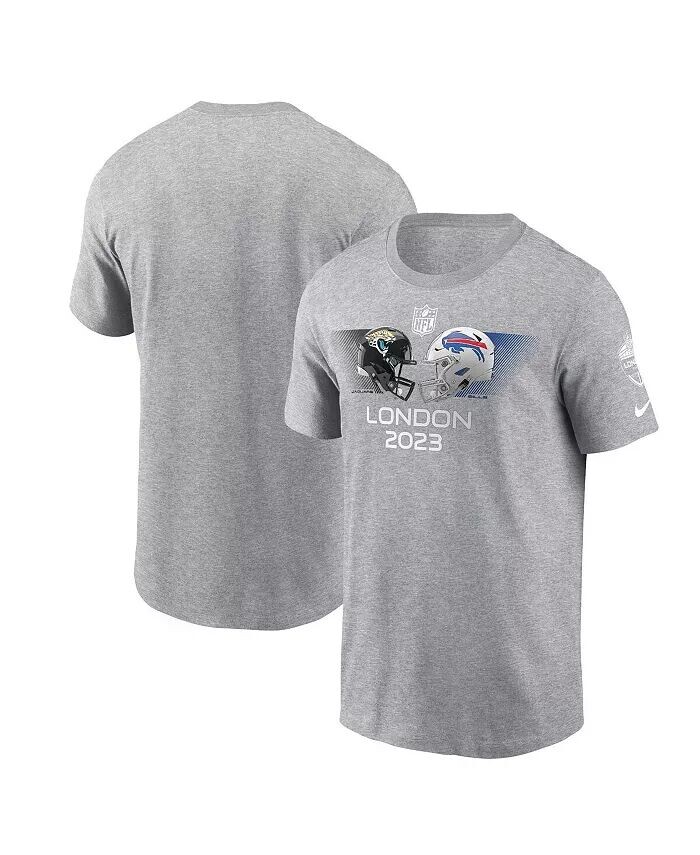 Футболка мужская Heather Charcoal Jacksonville Jaguars против Buffalo Bills 2023 London Game Nike
Футболка мужская Heather Charcoal Jacksonville Jaguars против Buffalo Bills 2023 London Game Nike