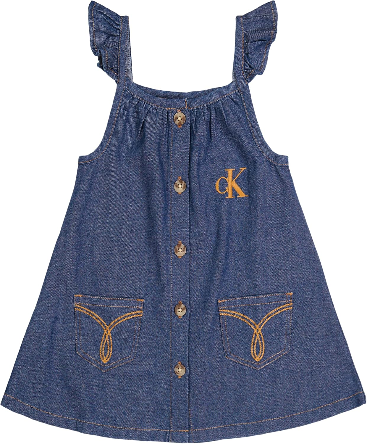 Платье Calvin Klein Baby Girls One Size, Dark Wash Lightweight Denim
Платье Calvin Klein Baby Girls One Size, Dark Wash Lightweight Denim