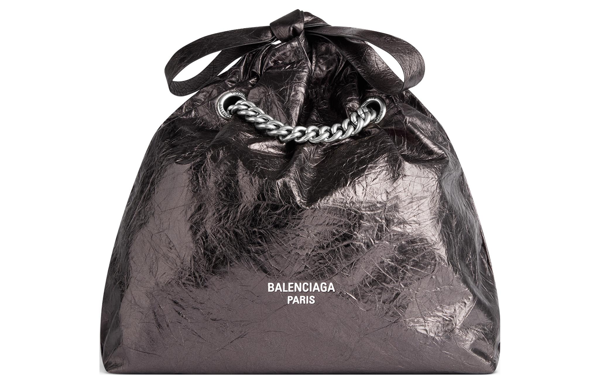 Balenciaga CRUSH Кожаная сумка через плечо маленькая женская темно-серая
Balenciaga CRUSH Кожаная сумка через плечо маленькая женская темно-серая