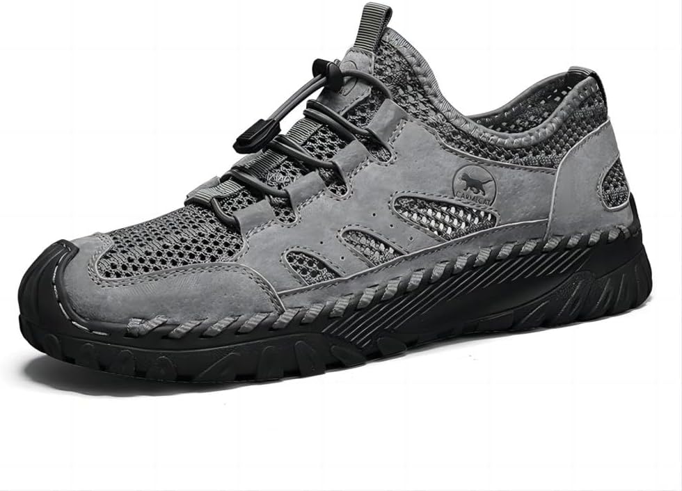 Мужские повседневные сандалии с закрытым носком, перфорированные, ручной работы, для походов и прогулок на открытом воздухе, летние, пляжные, дышащие, мягкая кожаная обувь для воды Asifn, серый
Мужские повседневные сандалии с закрытым носком, перфорированные, ручной работы, для походов и прогулок на открытом воздухе, летние, пляжные, дышащие, мягкая кожаная обувь для воды Asifn, серый