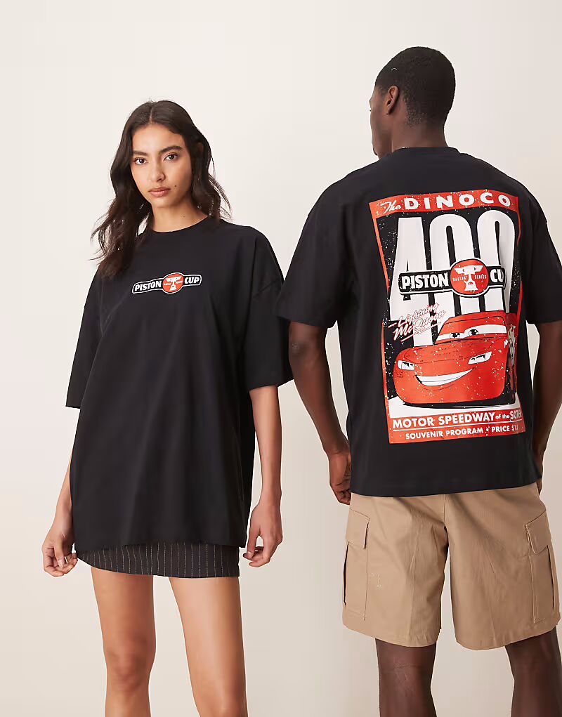 Футболка унисекс оверсайз ASOS DESIGN Disney Pixar с принтом Тачек Молнии Маккуина черного цвета
Футболка унисекс оверсайз ASOS DESIGN Disney Pixar с принтом Тачек Молнии Маккуина черного цвета