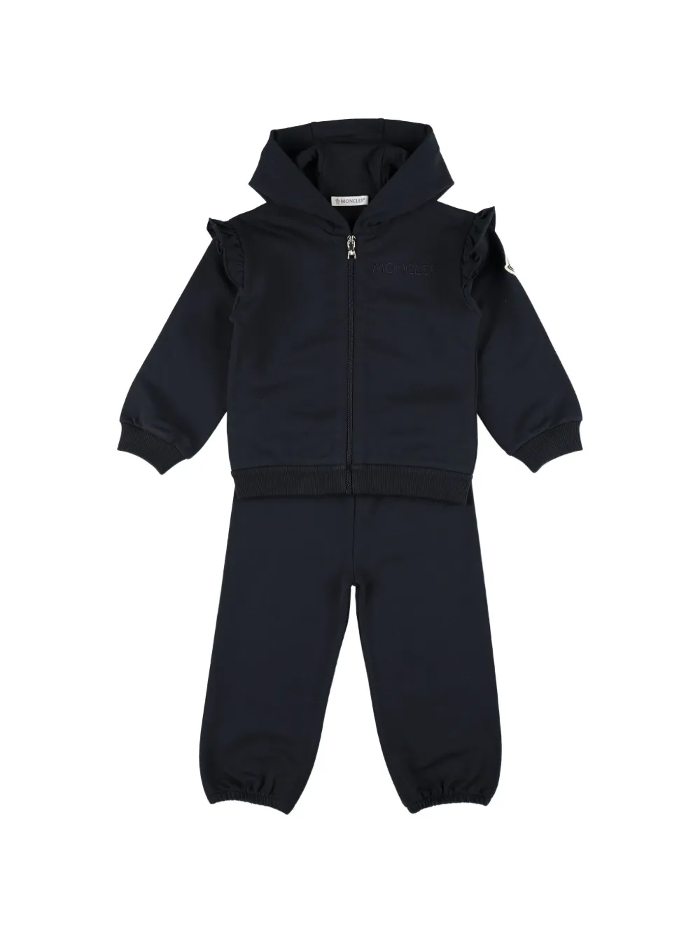Спортивный костюм с вышитым логотипом Moncler Enfant, черный
Спортивный костюм с вышитым логотипом Moncler Enfant, черный