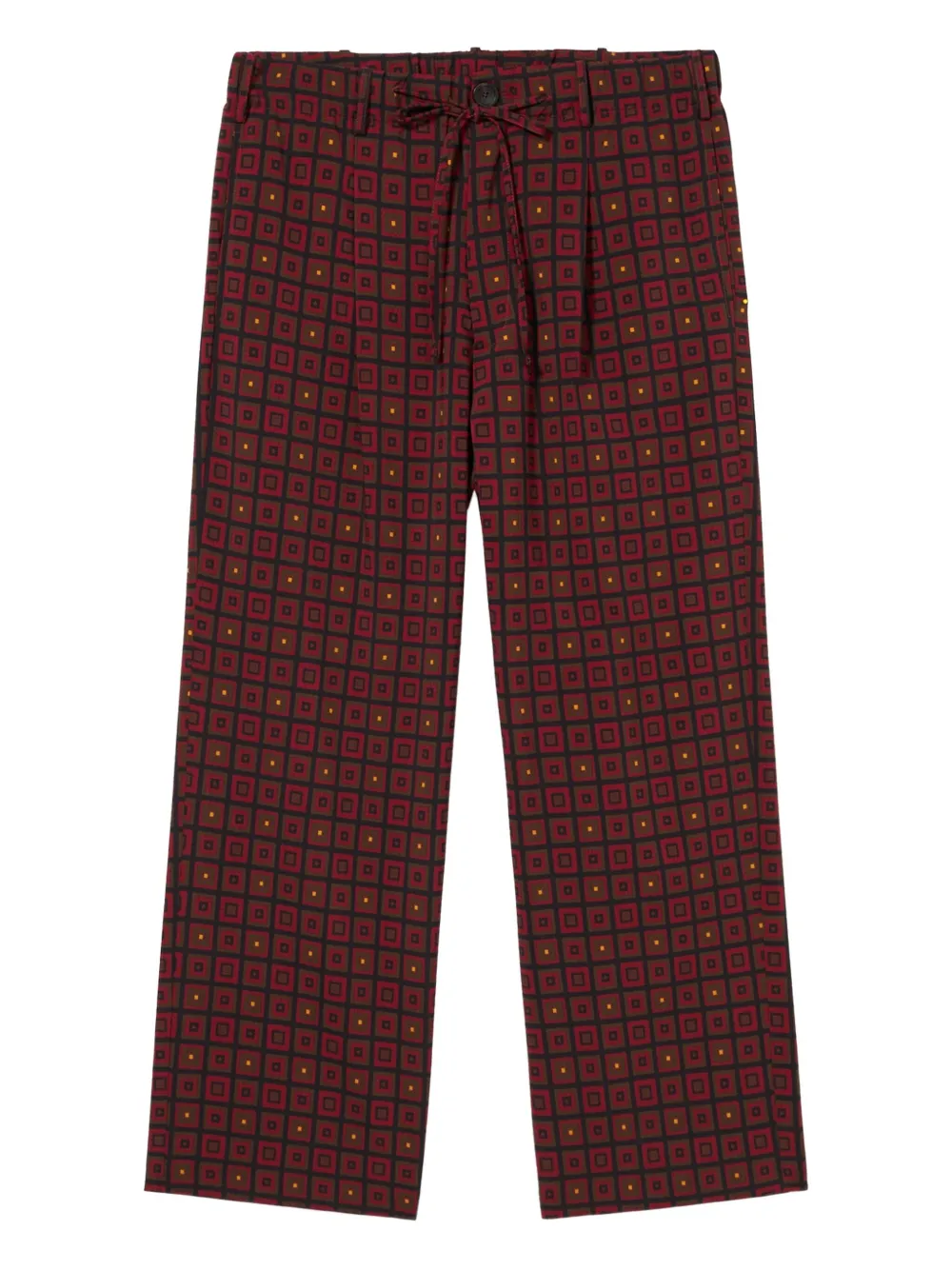 Брюки с геометрическим узором на завязках Pierre-Louis Mascia, красный
Брюки с геометрическим узором на завязках Pierre-Louis Mascia, красный