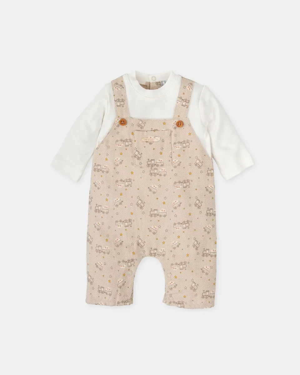 Комбинезон для младенца 2 в 1 с принтом поездов цвета песка Tutto Piccolo
Комбинезон для младенца 2 в 1 с принтом поездов цвета песка Tutto Piccolo