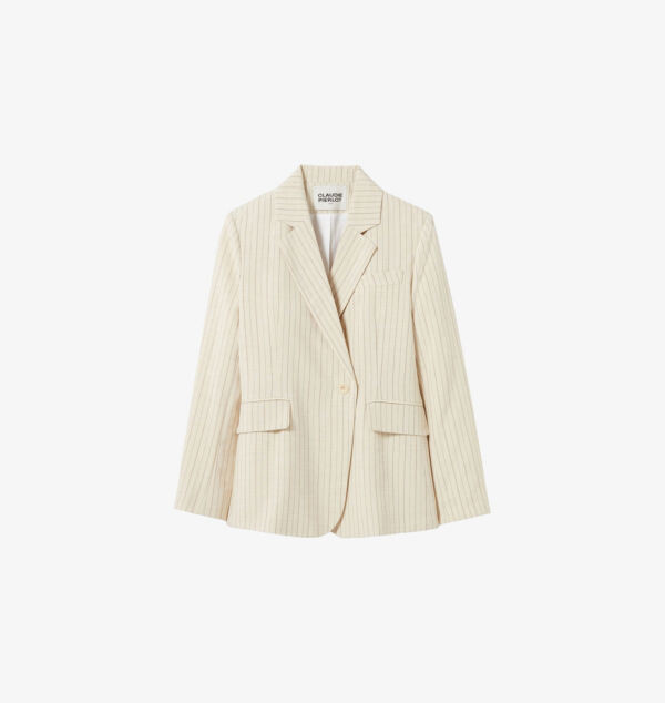 Однобортный тканый блейзер в полоску Claudie Pierlot, цвет divers
Однобортный тканый блейзер в полоску Claudie Pierlot, цвет divers