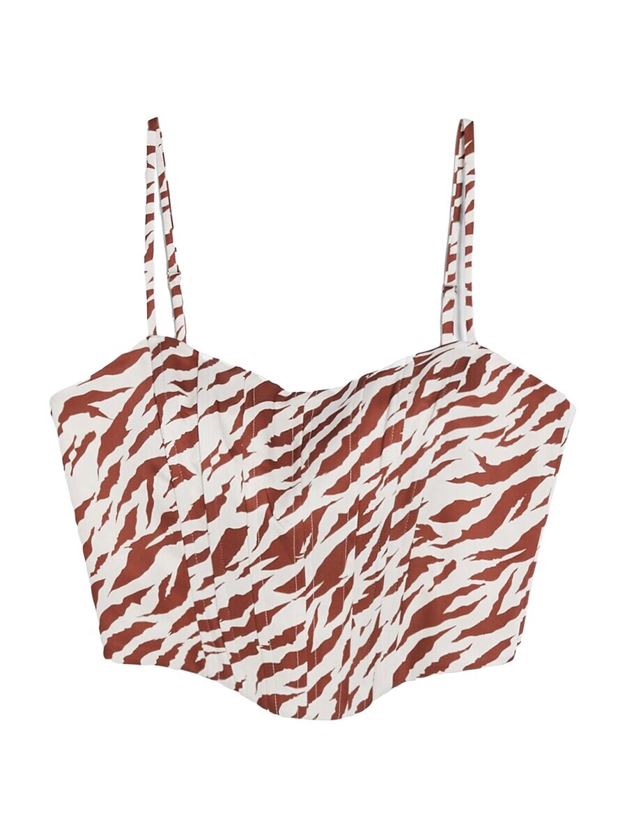 Топ Bershka, цвет Brown/White
Топ Bershka, цвет Brown/White