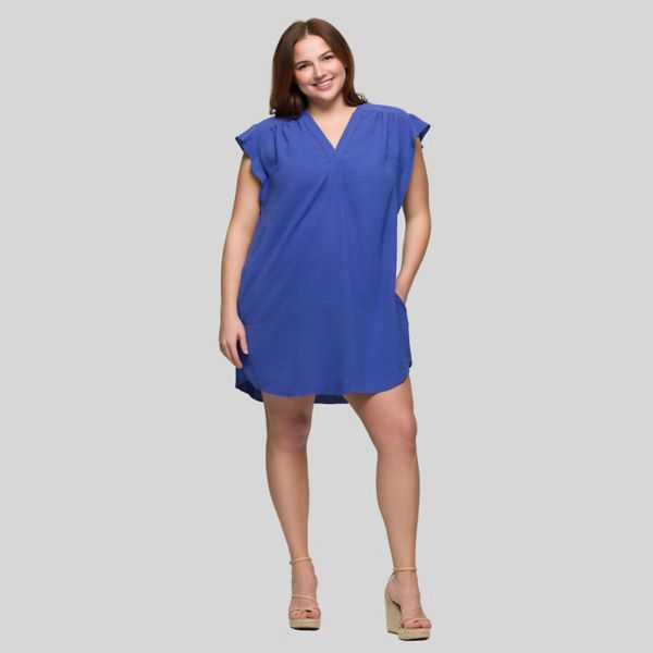 Платье больших размеров с V-образным вырезом, короткими рукавами и карманами длиной до колена 24Seven Comfort Apparel, синий
Платье больших размеров с V-образным вырезом, короткими рукавами и карманами длиной до колена 24Seven Comfort Apparel, синий