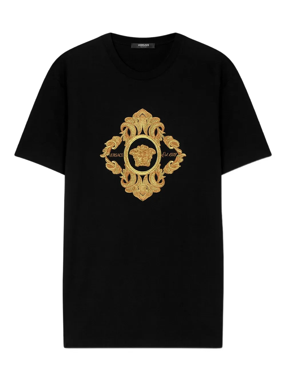 Футболка с вышивкой Architectural Baroque VERSACE, черный 
Футболка с вышивкой Architectural Baroque VERSACE, черный