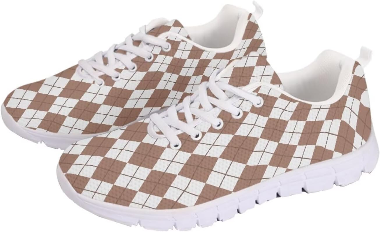 Женские клетчатые кроссовки для бега, легкие спортивные туфли с сеткой, повседневные ходовые и беговые кроссовки Getelinseng, бежевый
Женские клетчатые кроссовки для бега, легкие спортивные туфли с сеткой, повседневные ходовые и беговые кроссовки Getelinseng, бежевый