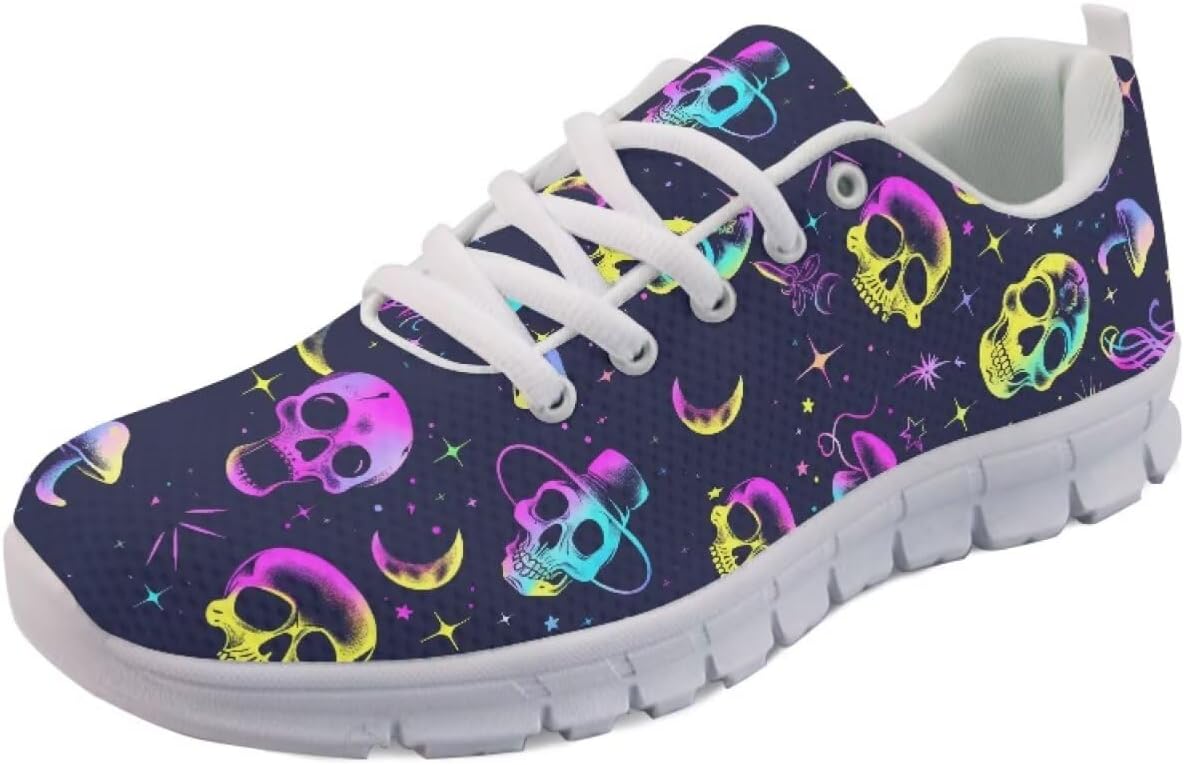 Кроссовки Forchrinse для женщин и мужчин, повседневные обувь на шнуровке, дышащие легкие теннисные кроссовки для тренировок и ходьбы, Rainbow Skull
Кроссовки Forchrinse для женщин и мужчин, повседневные обувь на шнуровке, дышащие легкие теннисные кроссовки для тренировок и ходьбы, Rainbow Skull