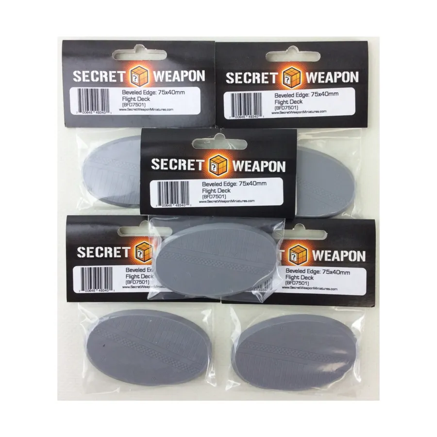 Скошенное основание 75x40 мм — кабина экипажа (5 шт.), Miniature Bases - Flight Deck