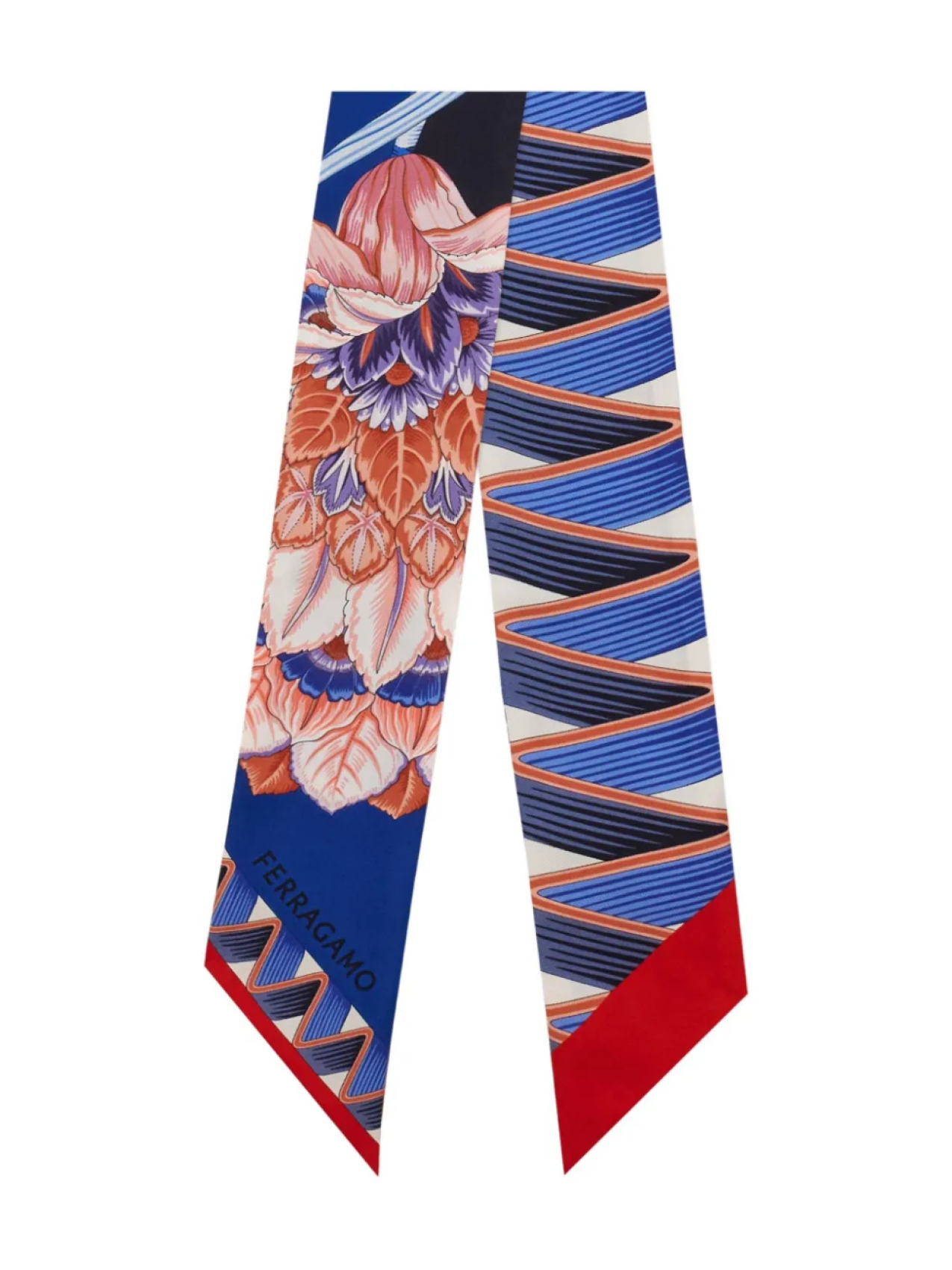 Ferragamo шелковый шарф с графичным принтом, синий
Ferragamo шелковый шарф с графичным принтом, синий