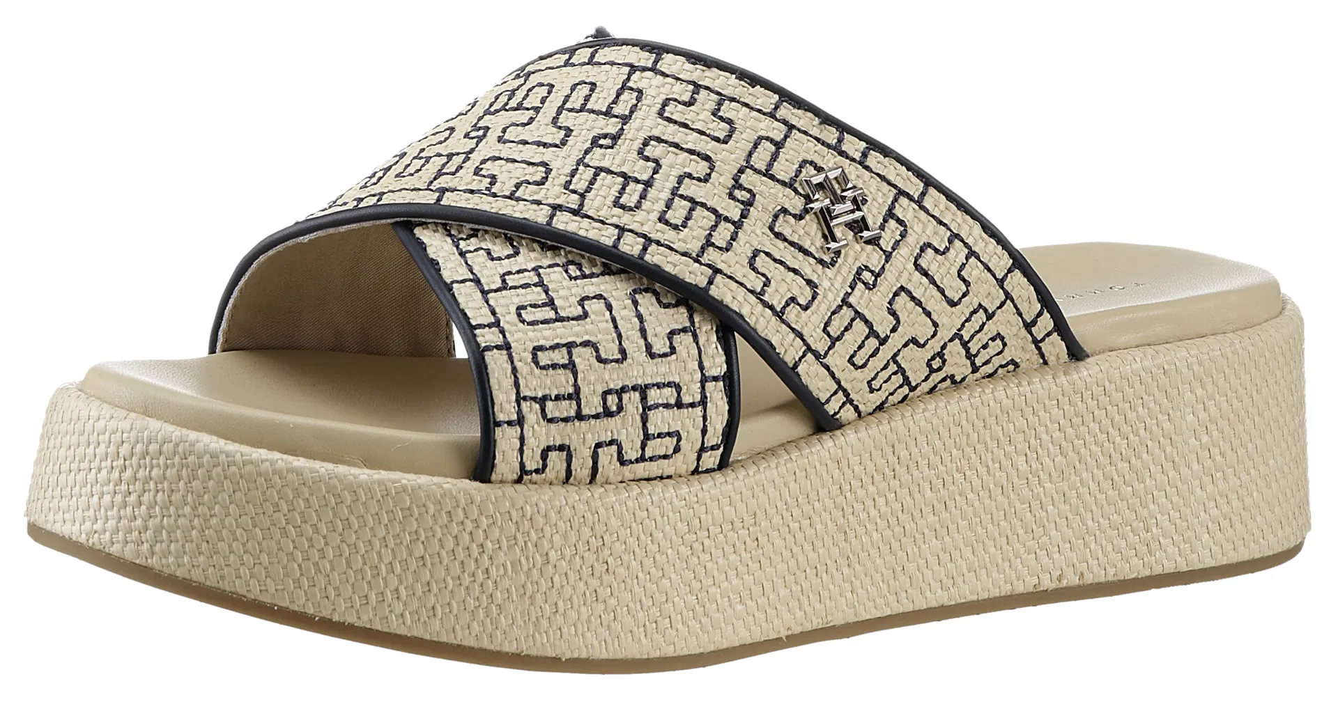 Мюли Tommy Hilfiger "TH MONO RAFIA FLATFORM", платформа, летняя обувь, тапочки с логотипом TH по всей поверхности, бежевый
Мюли Tommy Hilfiger "TH MONO RAFIA FLATFORM", платформа, летняя обувь, тапочки с логотипом TH по всей поверхности, бежевый