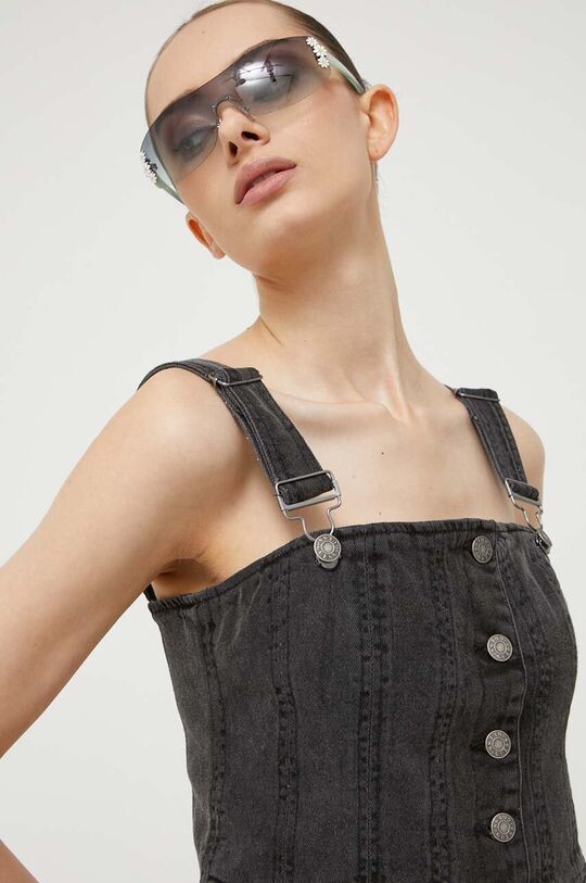 Джинсовый топ Guess Originals, серый 
Джинсовый топ Guess Originals, серый