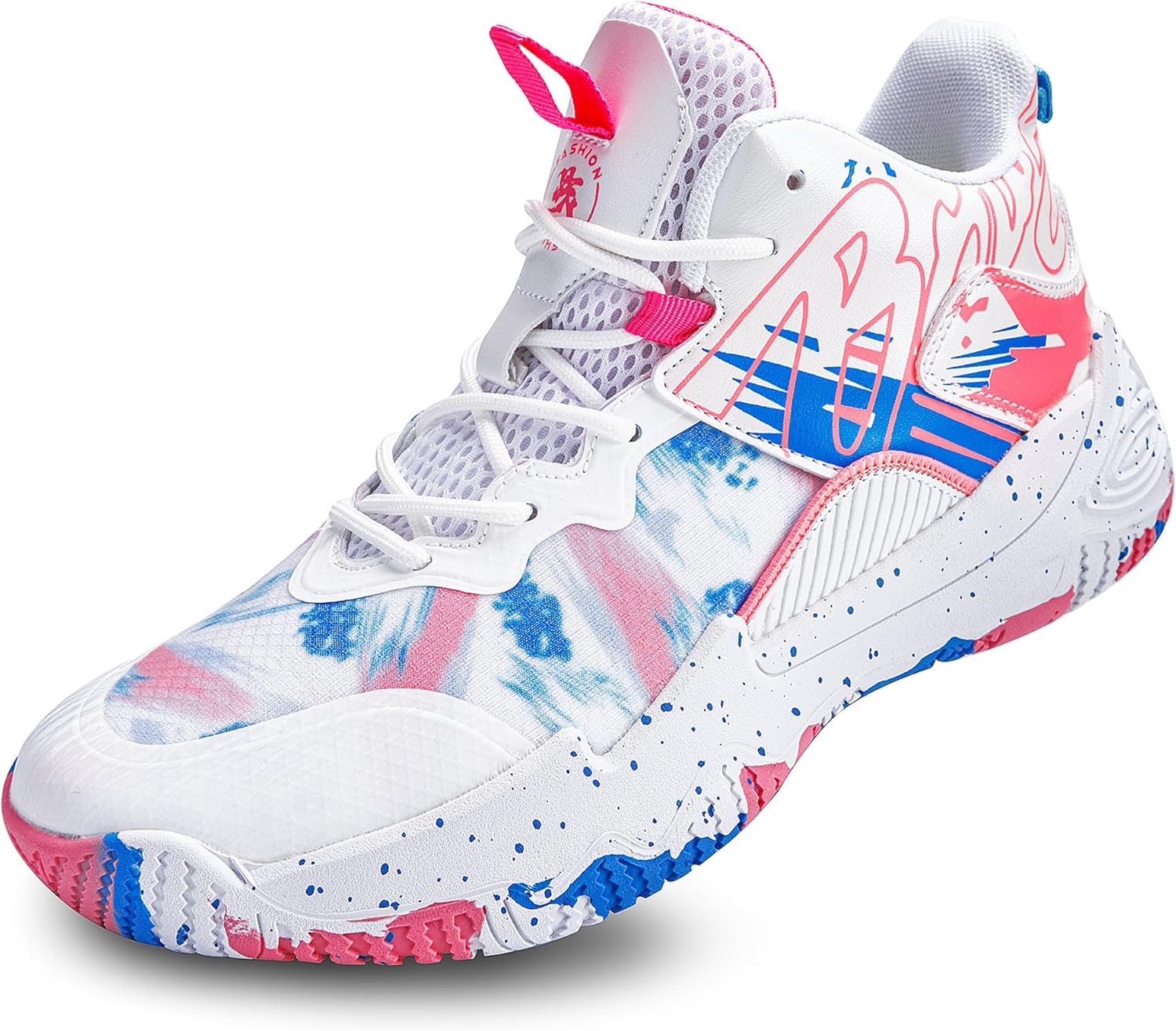 Мужские баскетбольные кроссовки, дышащие, с противоскользящей подошвой, модные, с граффити, для тренировок и улицы Kniaiwx, белый/розовый
Мужские баскетбольные кроссовки, дышащие, с противоскользящей подошвой, модные, с граффити, для тренировок и улицы Kniaiwx, белый/розовый