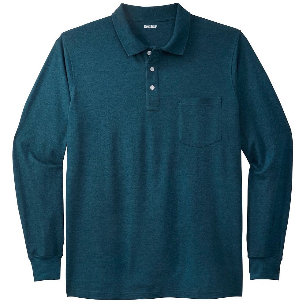 Мужская термоусадочная футболка Piqu с длинными рукавами Kingsize для больших и высоких размеров KingSize, цвет Heather Midnight Teal
Мужская термоусадочная футболка Piqu с длинными рукавами Kingsize для больших и высоких размеров KingSize, цвет Heather Midnight Teal