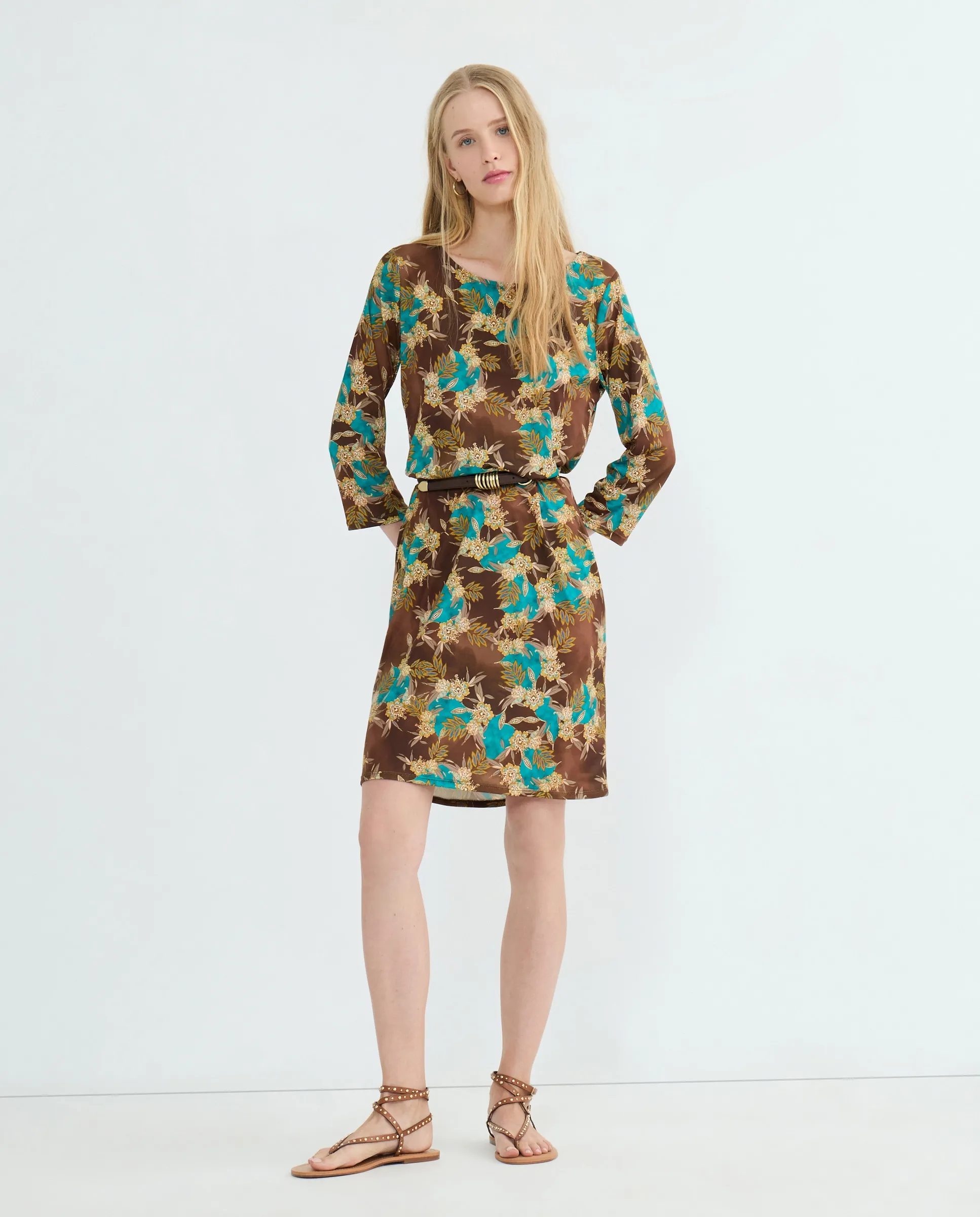 Платье с принтом и рукавом три четверти Zermatt, коричневый
Платье с принтом и рукавом три четверти Zermatt, коричневый