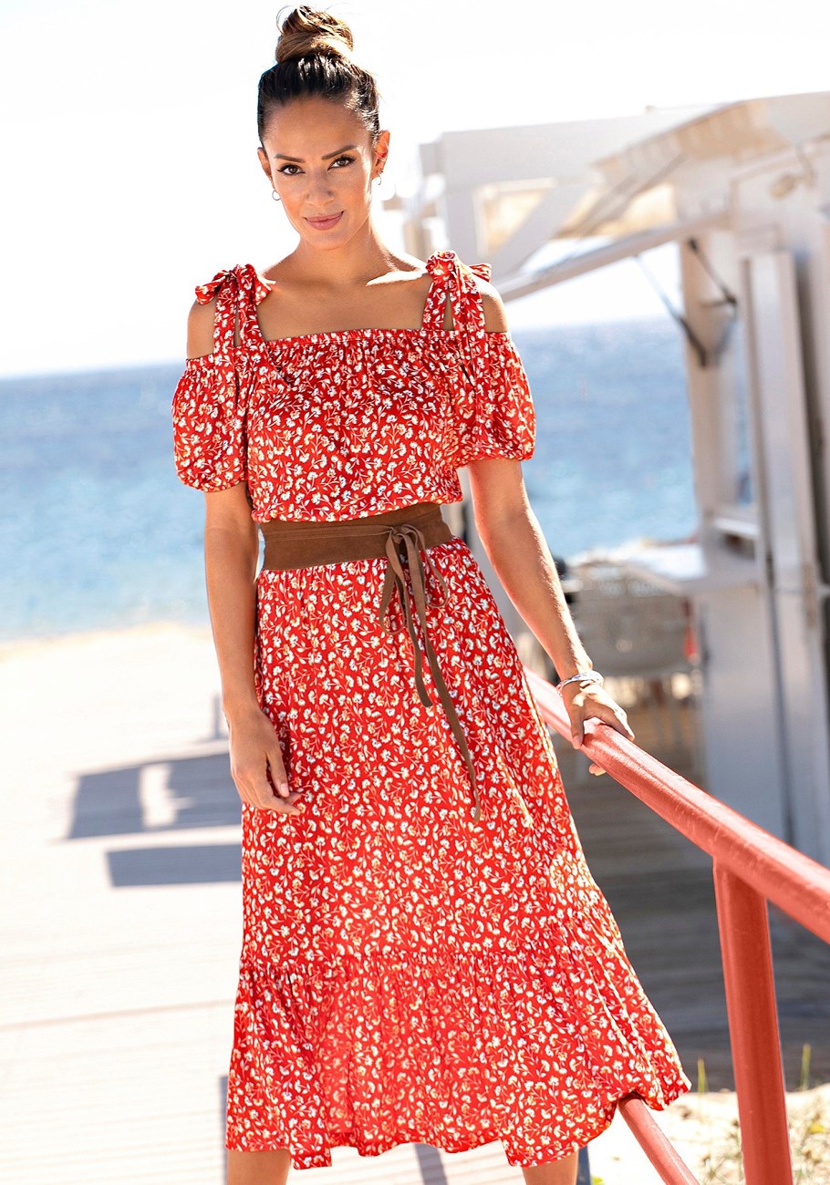 LASCANA Женское платье миди с цветочным узором, цвет red printed
LASCANA Женское платье миди с цветочным узором, цвет red printed