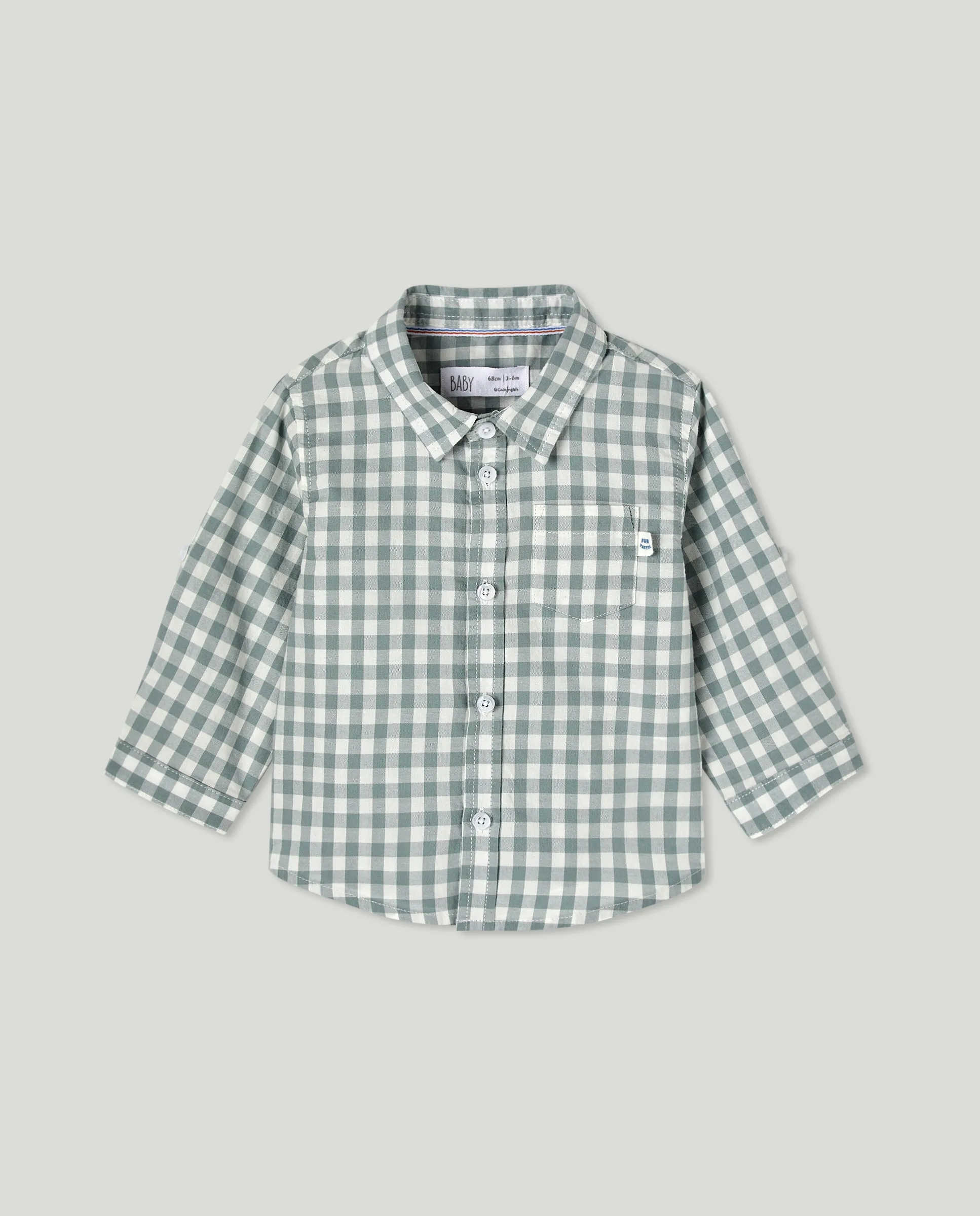 Детская рубашка с длинным рукавом в клетку оксфорд Baby El Corte Inglés, пастельно-бирюзовый
Детская рубашка с длинным рукавом в клетку оксфорд Baby El Corte Inglés, пастельно-бирюзовый